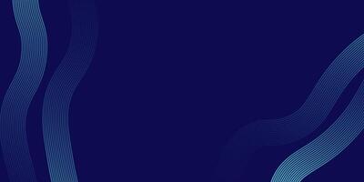 Minimal Abstract Blue Wavy Line Background with Dark Space vector