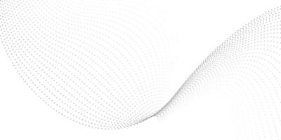 Minimal White Background with Black Dotted Spiral Wave Pattern vector