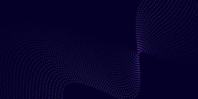 Dark Purple Abstract Background with Vortex Dot Wave Pattern vector