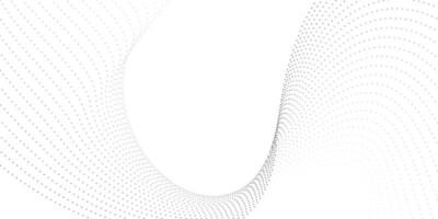 Minimal White Background with Soft Gray Dotted Wave Flow Design vector