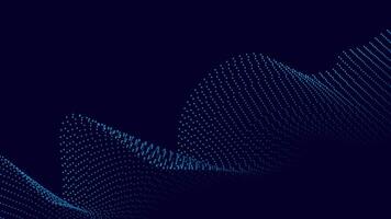Futuristic Abstract Blue Dot Wave Background with 3D Depth Effect vector