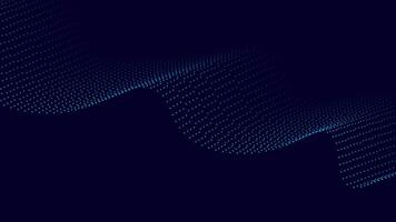 3D Blue Dotted Wave Abstract Background for Tech and Data Themes vector
