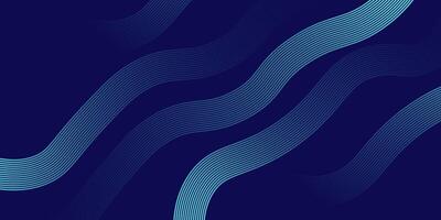 Abstract Blue Wavy Line Background with Smooth Flow Design vector