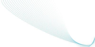 Minimal Blue Dot Wave Abstract Background with Modern Flow Design vector