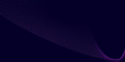 Dark Abstract Purple Background with Spiral Dot Wave Design vector