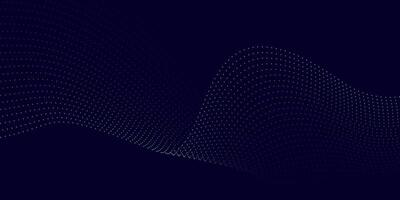 Dark Abstract Digital Wave Background with Dotted Gradient Pattern vector