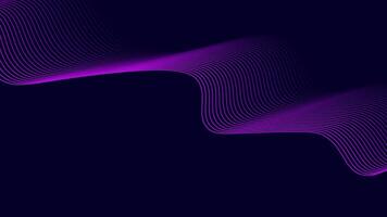 Purple Neon Wave Line Abstract Background on Dark Theme vector
