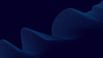 Dark Abstract 3D Wavy Line Background with Depth and Flow Effect vector