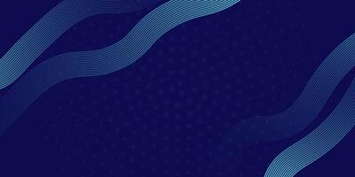 Abstract Wavy Blue Lines Background with Dark Gradient vector
