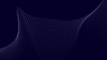 Purple Dot Matrix Wave Abstract Background on Dark Theme vector