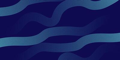Blue Flowing Line Wave Abstract Background Design vector