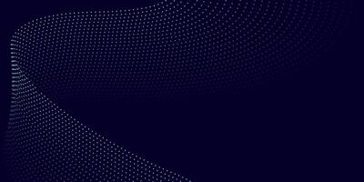 Dark Abstract Background with Smooth Light Dot Flow Mesh Design vector
