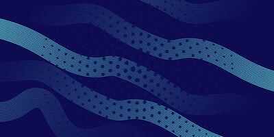 Abstract Wavy Blue Lines with Dotted Background Design vector