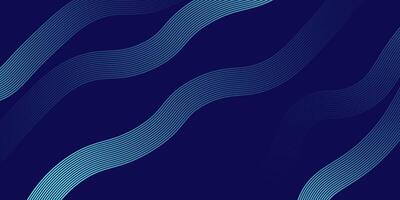 Blue Abstract Wavy Line Background with Smooth Gradient Flow vector