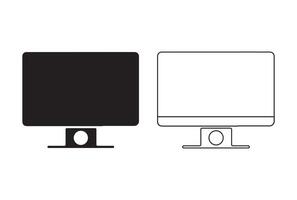 Computer Monitor icon design and art llustration. vector