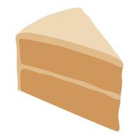 Illustration of a vanilla cake with vanilla cream frosting vector