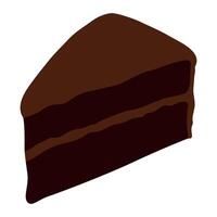 Illustration of a chocolate cake with chocolate frosting vector