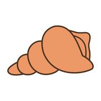 Seashell illustration isolated on white background vector