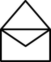 Message icon with clean envelope symbol representing digital correspondence vector