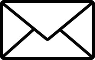 Minimalist mail icon with envelope and message symbol on white background vector