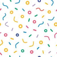 a colorful pattern with sprinkles on a white background vector