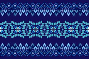 Geometric floral pattern background flower ethnic pixel pattern,,fabric,clothing,decoration,print,sarong. vector