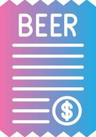Beer Bill App-Based UI Graphic vector