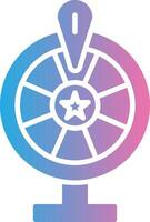 Wheel Of Fortune Sharp Line Mark vector