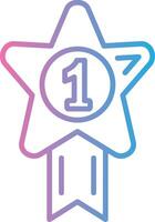 A star with the number one on it vector