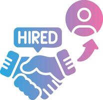 Hired Simplified Line Mark vector