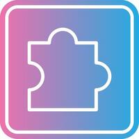 A puzzle piece icon in a square frame vector