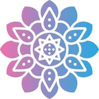 A purple and blue flower with a white background vector