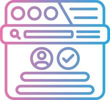 A web page with a check mark icon vector