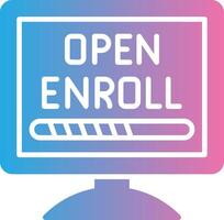 Open Enrollment Stylish UX Piece vector
