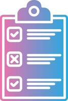 A clipboard with check marks on it vector
