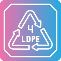 Low Density Polyethylene Futuristic App Badge vector