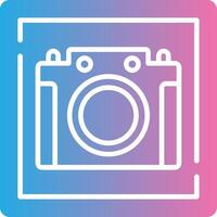 A camera icon on a colorful background vector