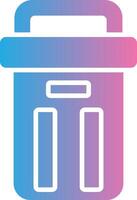 Trash Can Color Stroke Symbol vector