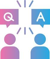 Question And Answer Muted Color Design vector