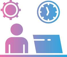 Work Time Vibrant Visual Object vector