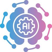 Ai logo with gears and circles vector