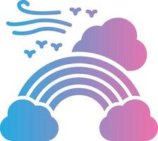 Rainbow Wireframe App Design vector