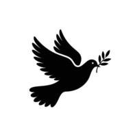 Olive Branch Messenger Elegant Dove Graphic vector