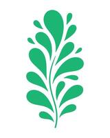 Emerald Sprout Flourish Vibrant Botanical Element vector