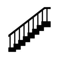 Simple Staircase Outline Minimalist Design Element vector