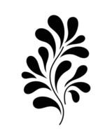 Botanical Leaf Element Simple Graphic vector