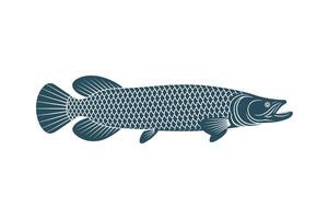 Living Fossil Arapaima Unique Aquatic vector