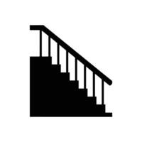 Rail-Guided Staircase Functional Design Icon vector