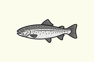 Stream Dweller Striking Trout Graphic vector