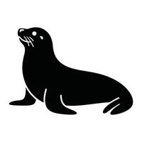 Pinniped Perfection Abstract Seal Icon vector